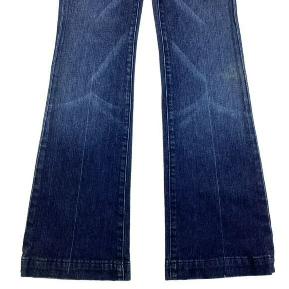 7 For All Mankind Womens Medium Wash Dojo Jeans Size 25 Flare Leg Denim - Picture 5 of 13